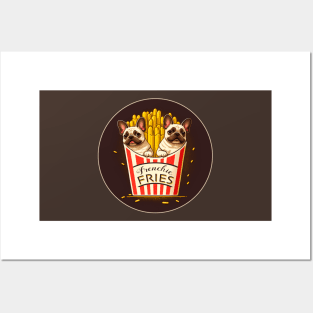 Frenchie fries #3 - French bulldogs & French fries Posters and Art